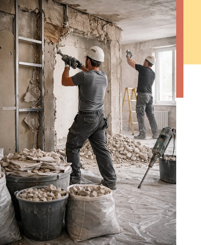 Демонтажные работы в Лениногорске от 2786 руб. — услуги и цена под ключ | ОТДЕЛОЧНИК-Лнр