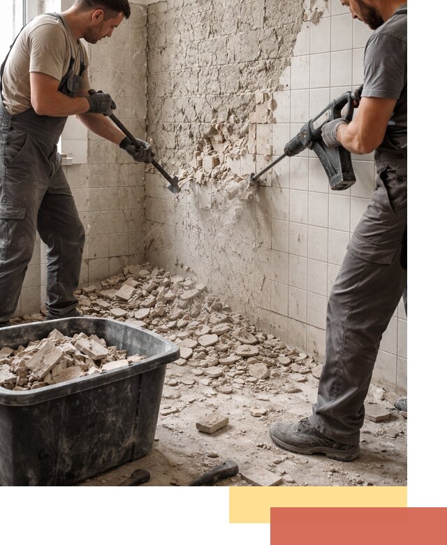 Демонтаж плитки со стен в Лениногорске быстро и аккуратно