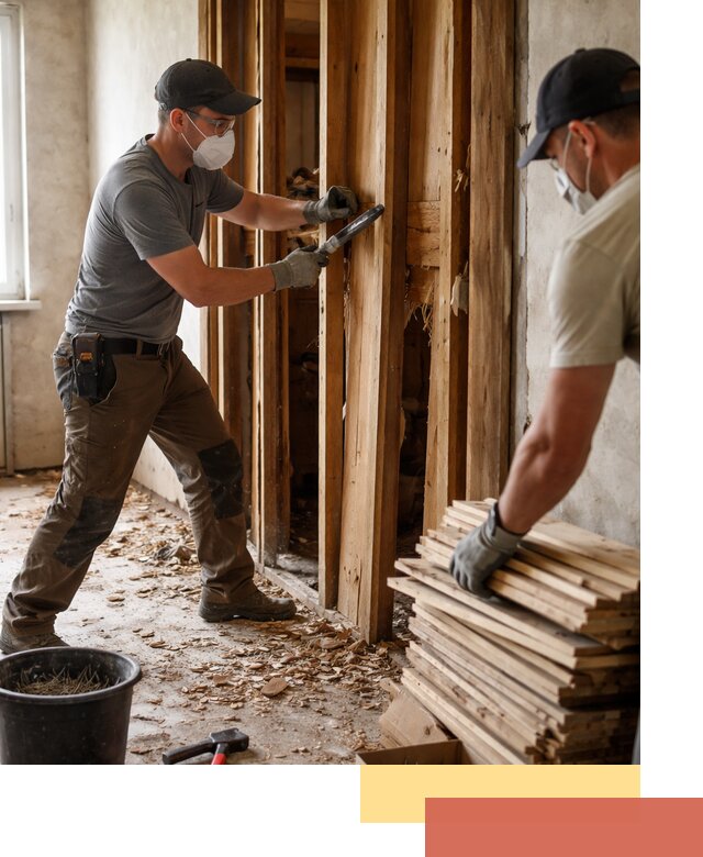 Демонтаж деревянных перегородок в Лениногорске быстро и аккуратно