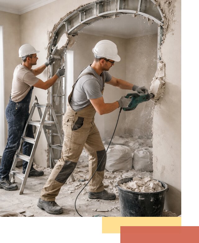 Демонтаж гипсокартонной арки в Лениногорске быстро и аккуратно