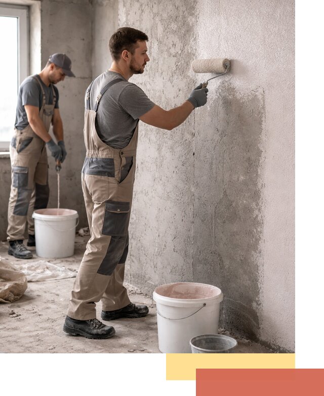 Нанесение бетоноконтакта на стены в Лениногорске для последующей отделки