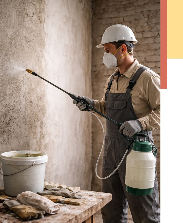 Антисептическая обработка стен в Лениногорске от 1238 руб. — быстро и недорого | ОТДЕЛОЧНИК-Лнр