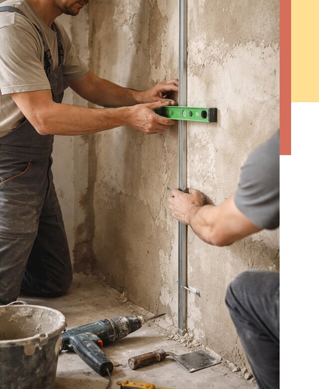 Установка штукатурных маяков в Лениногорске от 7224 руб. — быстро и недорого | ОТДЕЛОЧНИК-Лнр