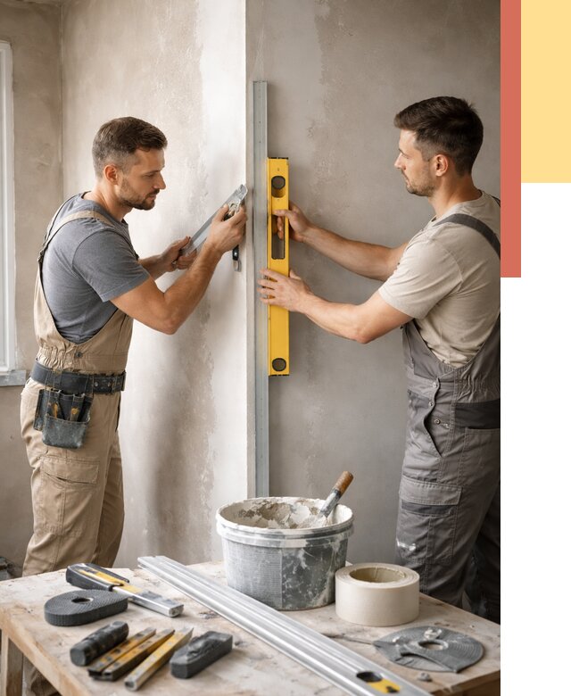 Выведение углов стен в Лениногорске от 1909 руб. быстро и недорого | ОТДЕЛОЧНИК-Лнр