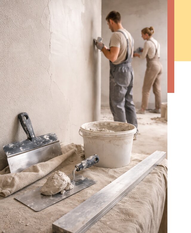 Штукатурка стен гипсовая в Лениногорске от 4644 руб/м2 — быстро и недорого | ОТДЕЛОЧНИК-Лнр