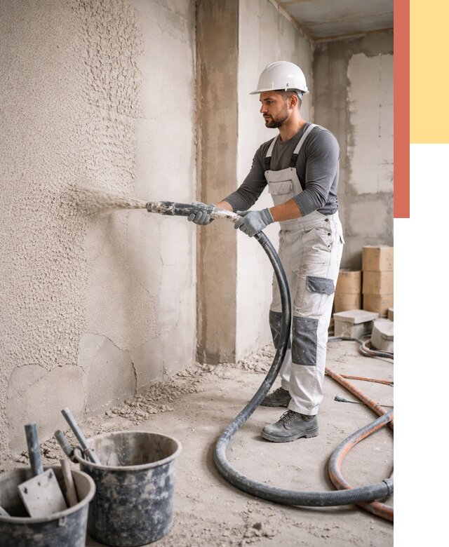 Машинная штукатурка стен в Лениногорске под ключ от 6708 руб./м2 | ОТДЕЛОЧНИК-Лнр