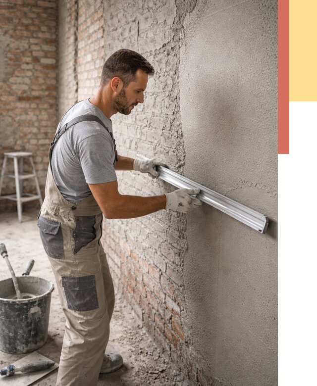 Штукатурка кирпичных стен в Лениногорске от 4644 руб/м2 — быстро и недорого | ОТДЕЛОЧНИК-Лнр