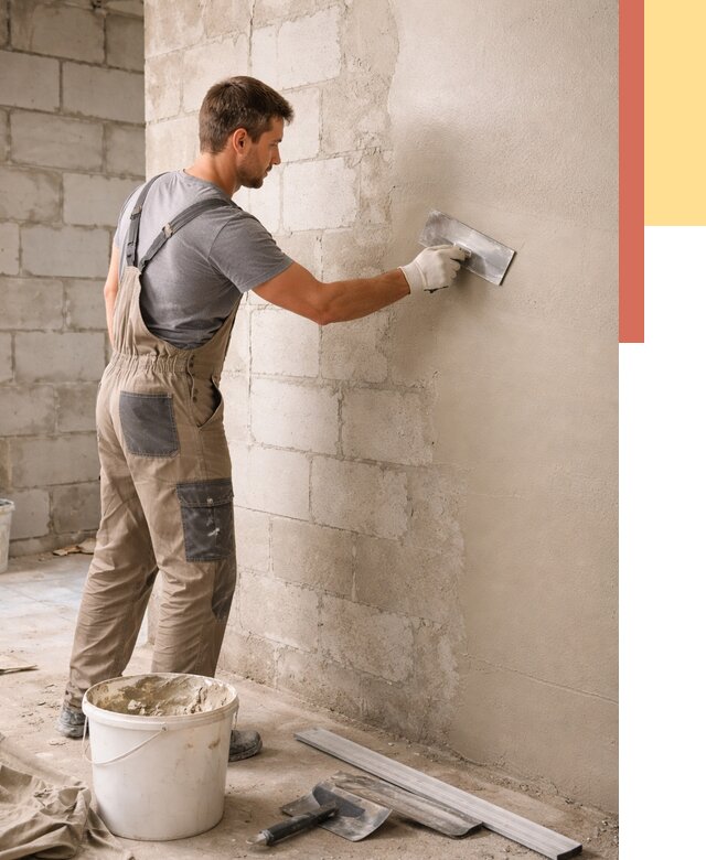 Штукатурка стен из газобетона в Лениногорске от 2167 руб./м2 — быстро и недорого | ОТДЕЛОЧНИК-Лнр