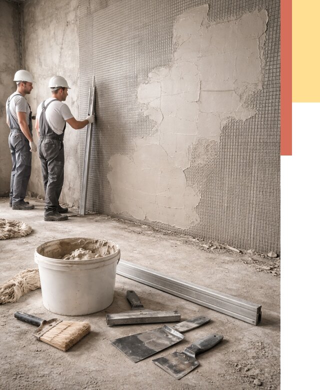 Штукатурка стен по сетке в Лениногорске от 5676 руб./м2 — быстро и недорого | ОТДЕЛОЧНИК-Лнр