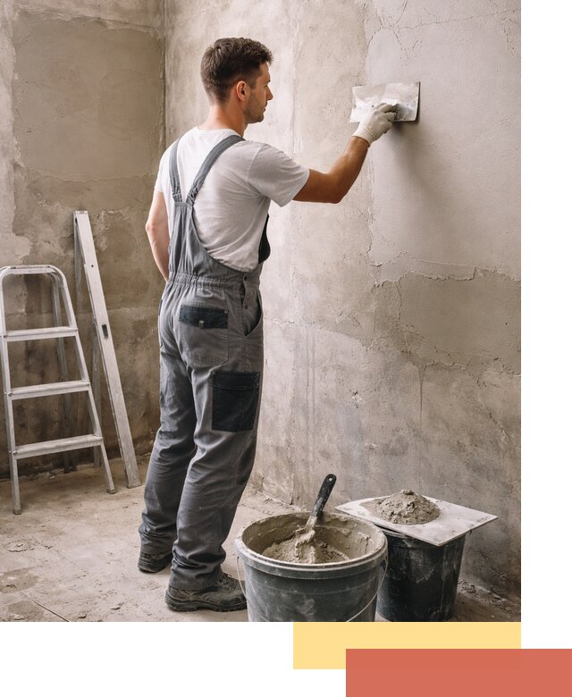 Штукатурка стен в ванной под ключ в Лениногорске