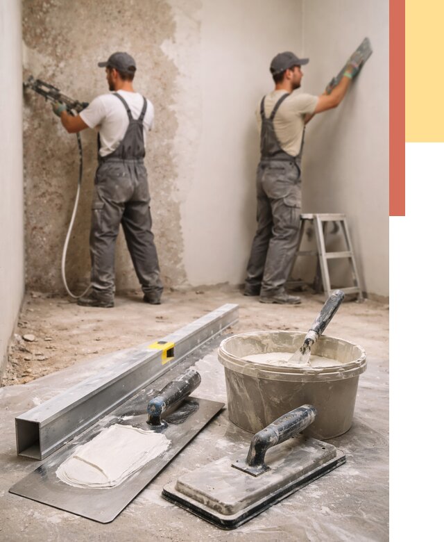 Штукатурка стен под обои в Лениногорске от 4644 руб./м2 — выравнивание под обои | ОТДЕЛОЧНИК-Лнр