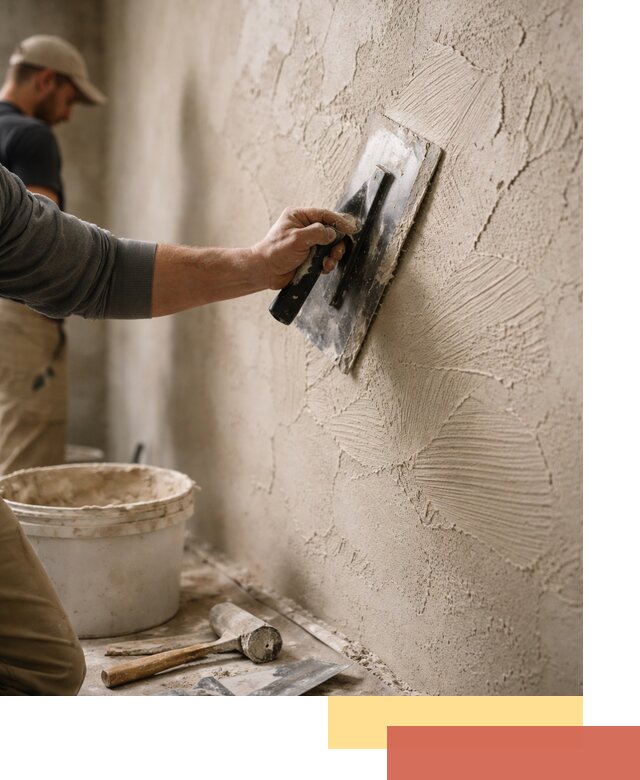 Фактурная штукатурка стен в Лениногорске — монтаж, отделка, реставрация