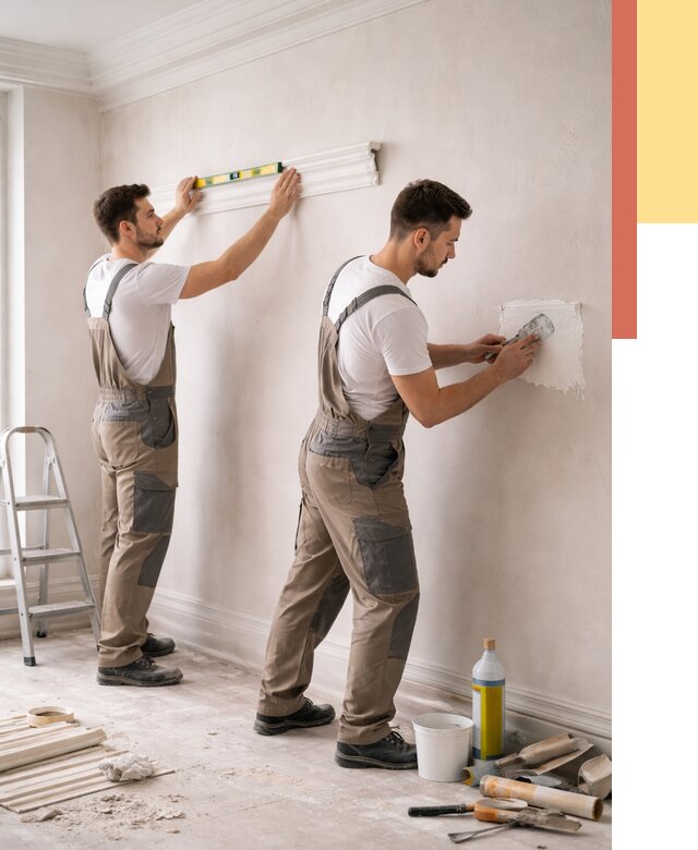 Монтаж лепнины на стены в Лениногорске от 4644 руб. — недорого, быстро | ОТДЕЛОЧНИК-Лнр