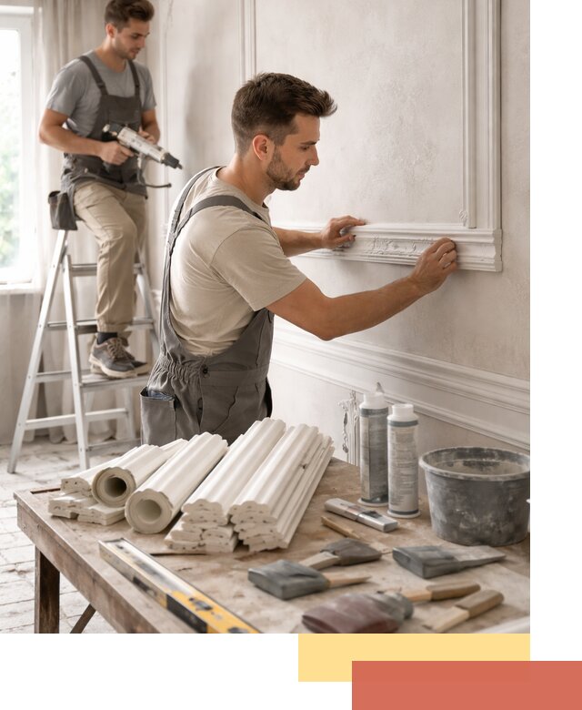 Монтаж лепнины на стены в Лениногорске профессионально и качественно