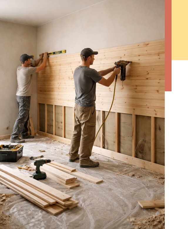 Монтаж деревянной вагонки на стены в Лениногорске от 7740 руб. | Услуги монтажа вагонки | ОТДЕЛОЧНИК-Лнр