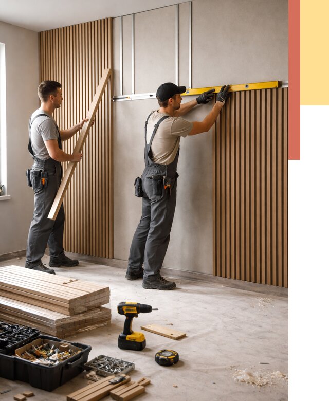 Монтаж реечных панелей на стены в Лениногорске от 1238 руб. — быстро и недорого | ОТДЕЛОЧНИК-Лнр