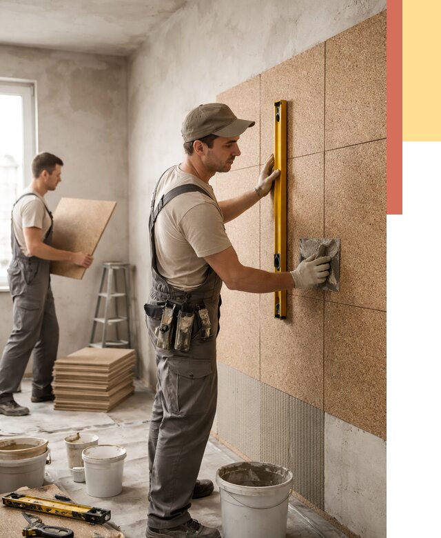 Монтаж пробковых панелей на стены в Лениногорске от 3612 руб. — ОТДЕЛОЧНИК-Лнр