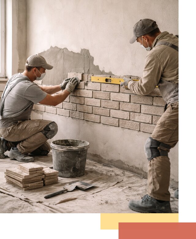 Монтаж декоративного кирпича профессионально в Лениногорске