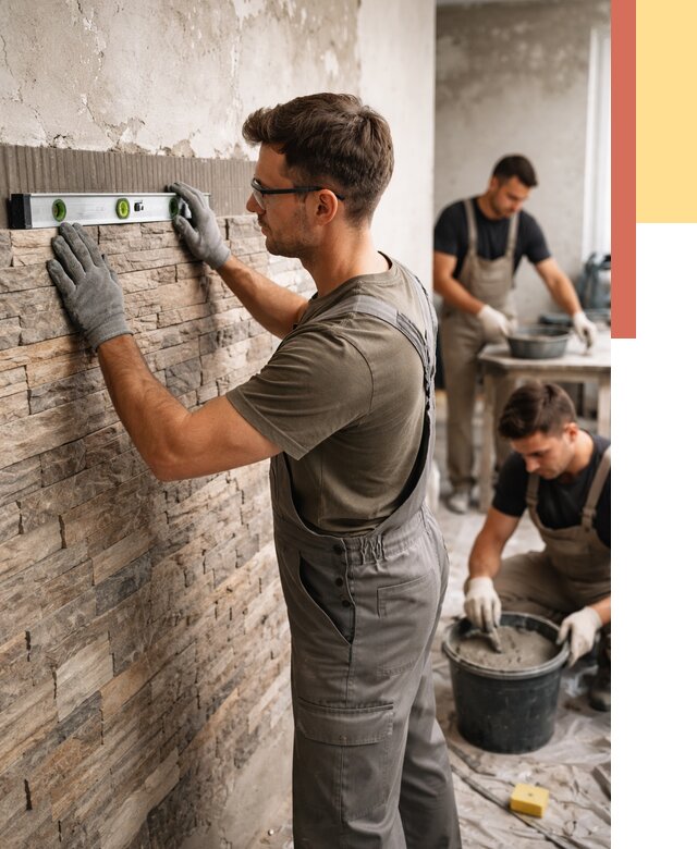 Монтаж искусственного камня в Лениногорске от 4644 руб. под ключ | ОТДЕЛОЧНИК-Лнр