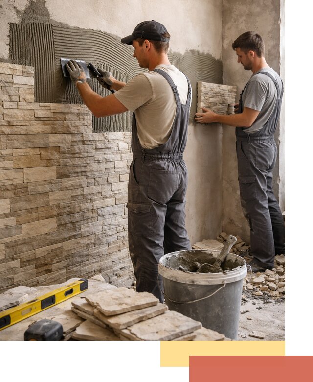 Монтаж искусственного камня в Лениногорске — облицовка стен и фасадов