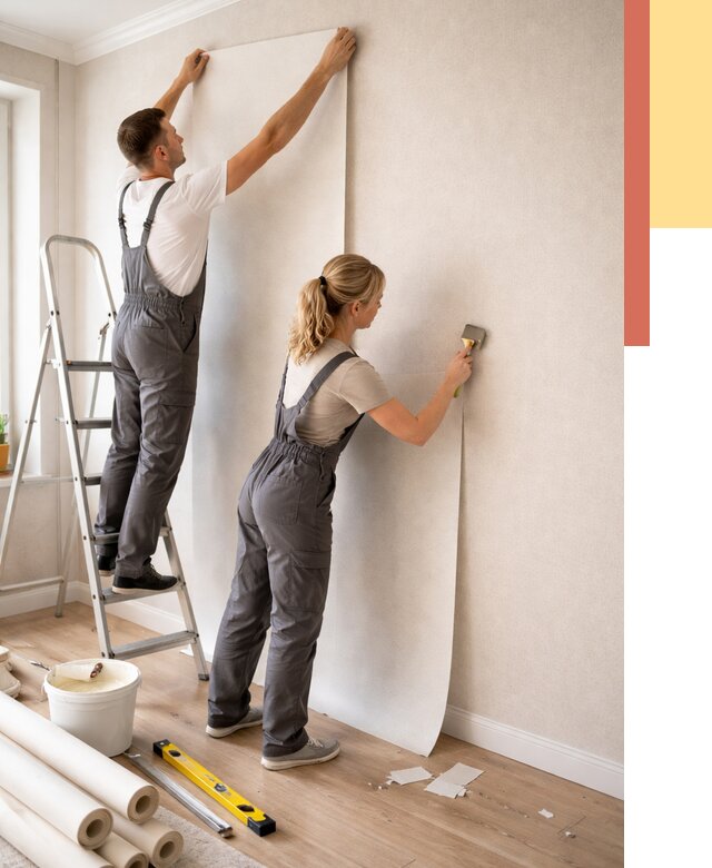 Поклейка флизелиновых обоев в Лениногорске от 6192 руб. | Быстро и недорого — ОТДЕЛОЧНИК-Лнр