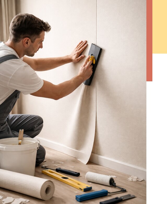 Поклейка виниловых обоев в Лениногорске от 4644 руб. | Быстро и недорого — ОТДЕЛОЧНИК-Лнр