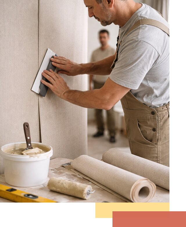 Поклейка текстильных обоев в Лениногорске профессионально и аккуратно