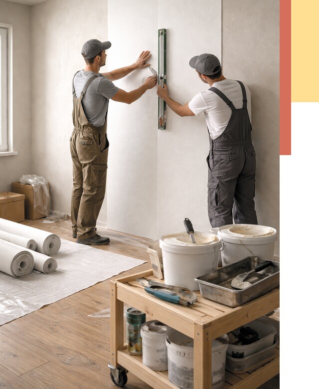 Поклейка стеклообоев в Лениногорске от 6708 руб. за м2 — быстро и недорого | ОТДЕЛОЧНИК-Лнр