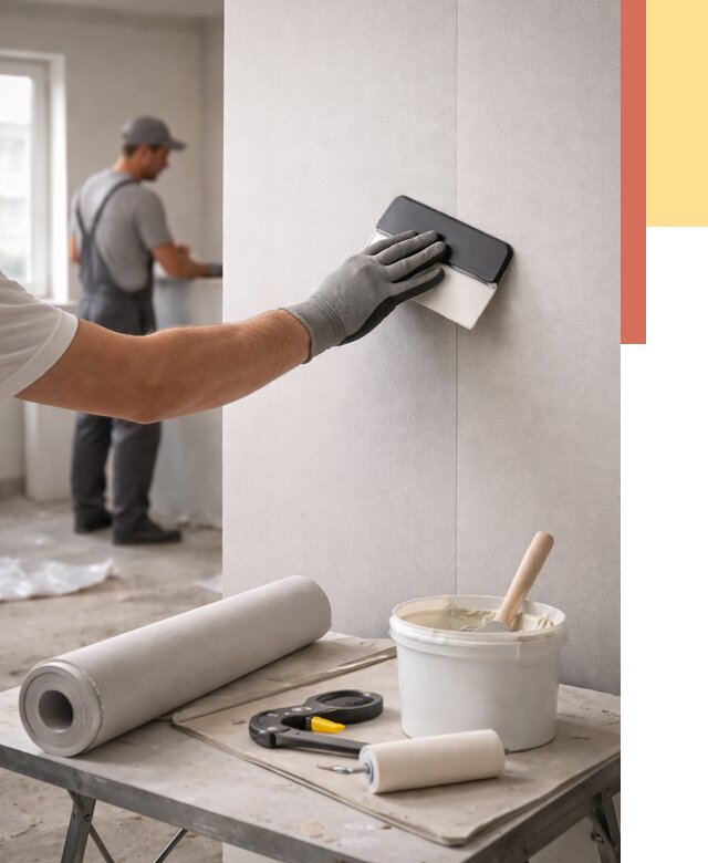 Поклейка обоев под покраску в Лениногорске от 3612 руб. за м2 | ОТДЕЛОЧНИК-Лнр