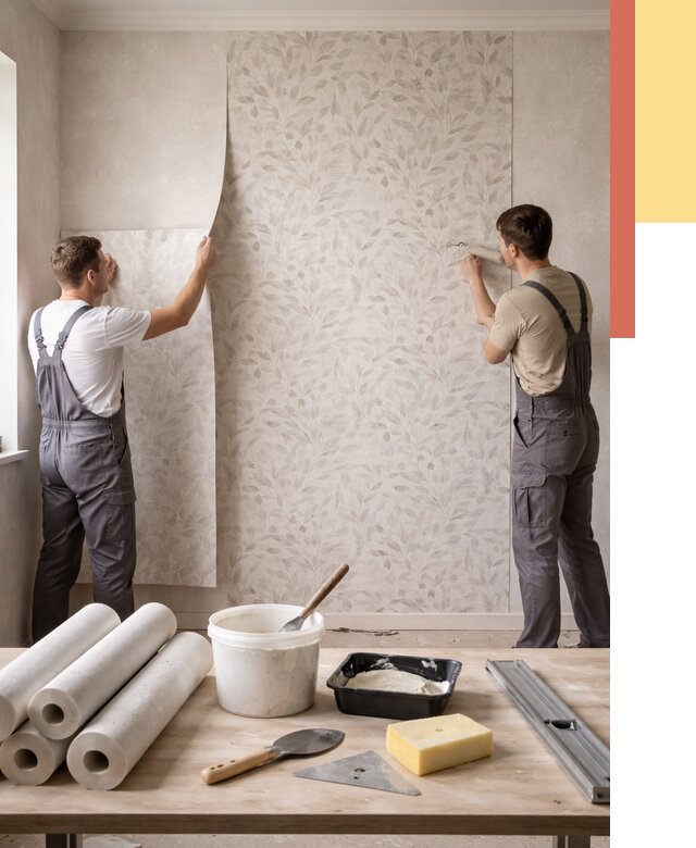 Поклейка обоев с подбором рисунка в Лениногорске от 3612 руб. | ОТДЕЛОЧНИК-Лнр - быстро и недорого