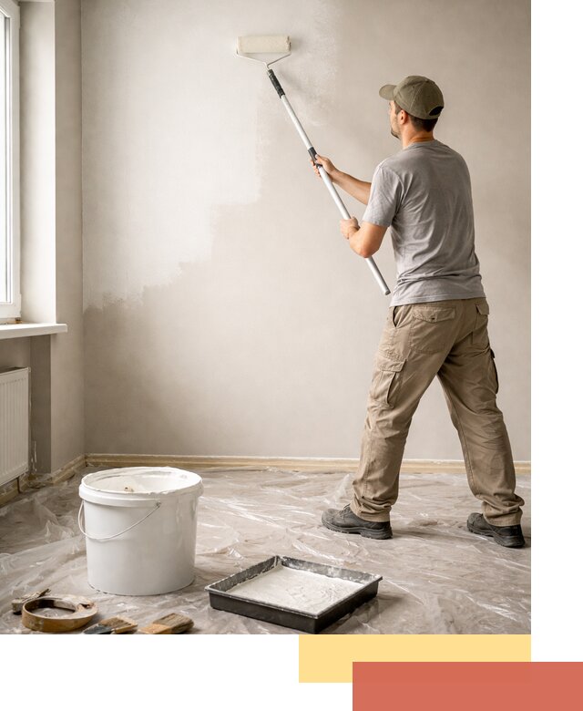 Покраска стен латексной краской в Лениногорске качественно и быстро