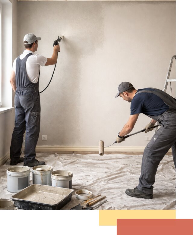 Покраска стен моющейся краской и защита поверхностей в Лениногорске