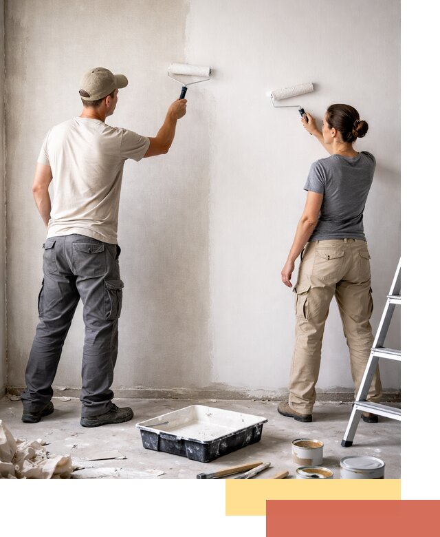 Окраска стен по стеклохолсту в Лениногорске качественно и долговечно