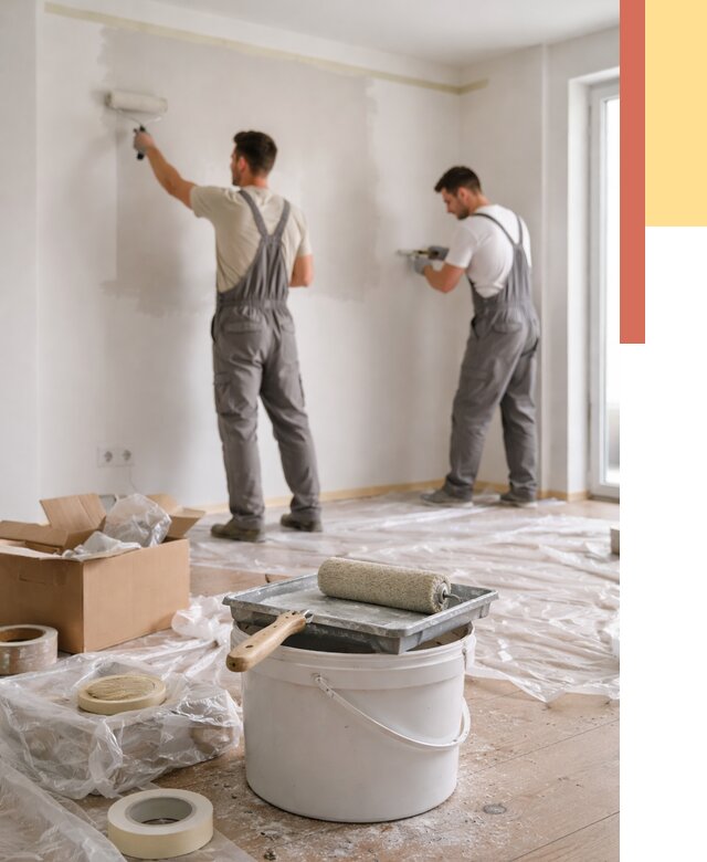 Покраска стен в квартире в Лениногорске от 2580 руб/м2 — быстро и недорого | ОТДЕЛОЧНИК-Лнр