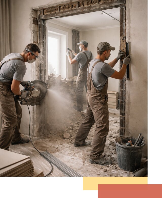 Расширение дверного проема под установку новой двери в Лениногорске