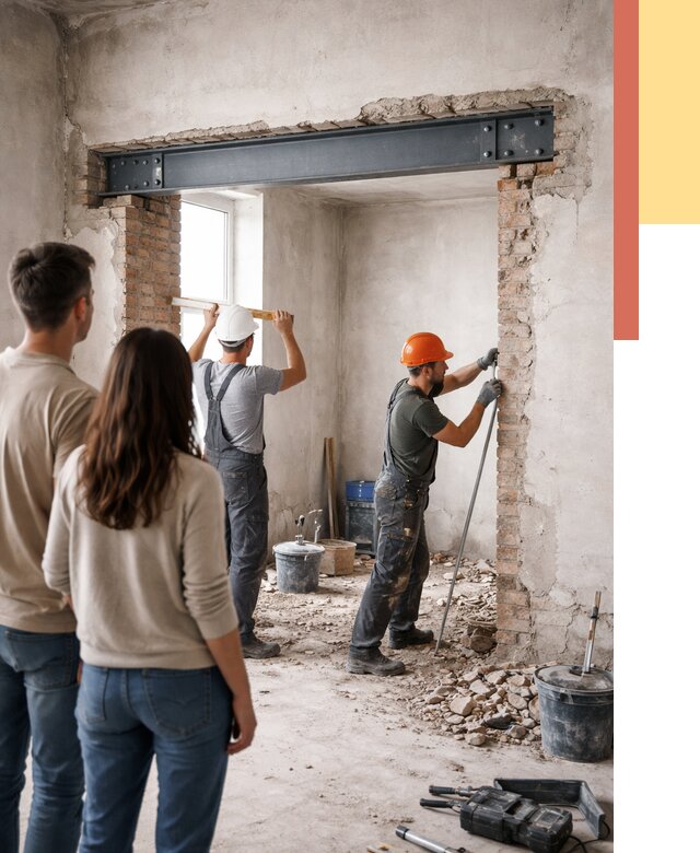 Усиление проема в стене в Лениногорске от 9804 руб. — усиление дверного проема металлоконструкцией | ОТДЕЛОЧНИК-Лнр