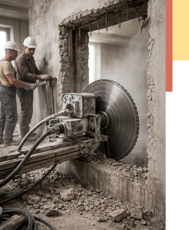 Алмазная резка проемов в Лениногорске от 4644 руб. быстро и недорого | ОТДЕЛОЧНИК-Лнр