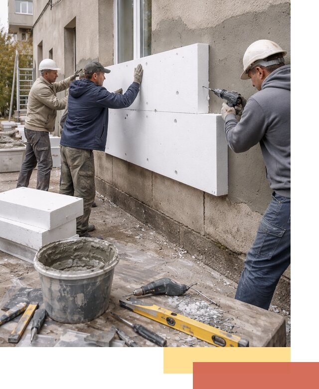 Утепление наружных стен пенопластом в Лениногорске