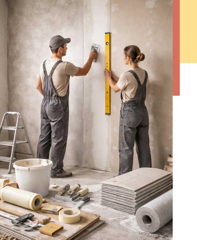 Отделка стен в Лениногорске от 1548 руб/м² — недорого, быстро, под ключ | ОТДЕЛОЧНИК-Лнр