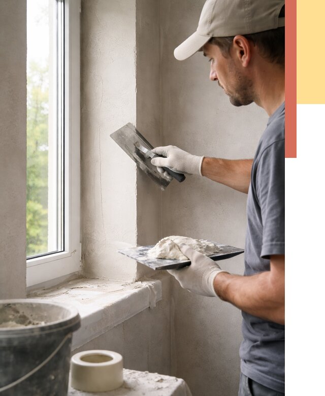 Штукатурка откосов в Лениногорске от 4644 руб/м² — услуги и выравнивание под ключ | ОТДЕЛОЧНИК-Лнр