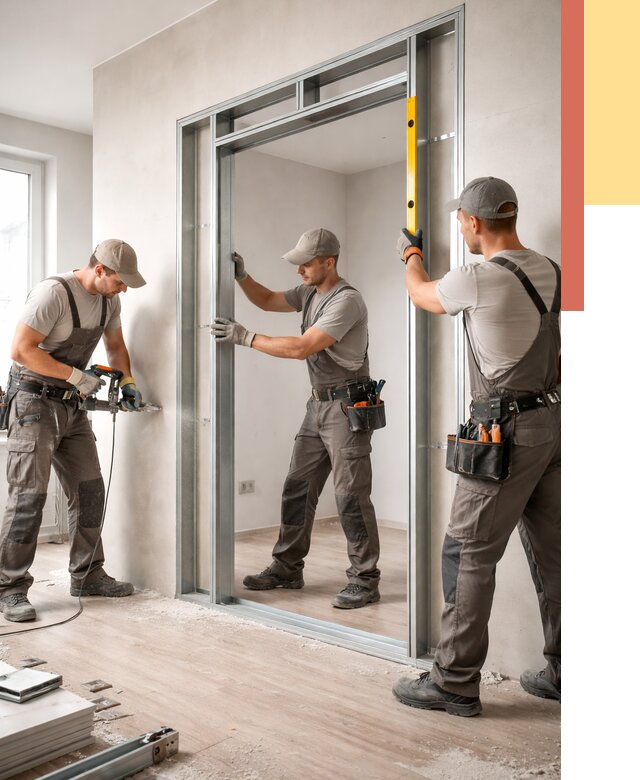 Устройство дверного проема в перегородке в Лениногорске от 4644 руб. под ключ | ОТДЕЛОЧНИК-Лнр