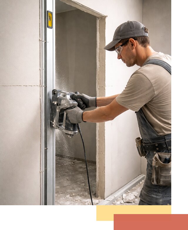 Устройство дверного проема в перегородке в Лениногорске