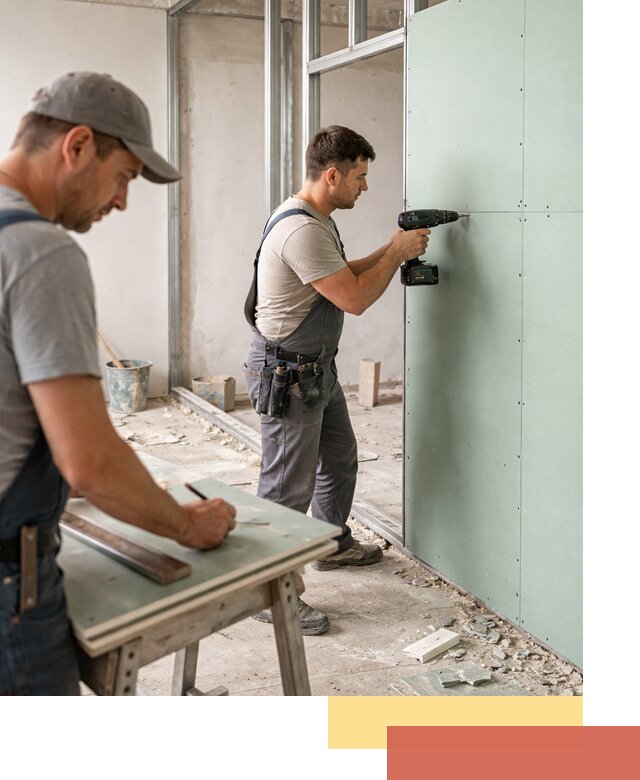 Перегородки из влагостойкого гипсокартона под ключ в Лениногорске