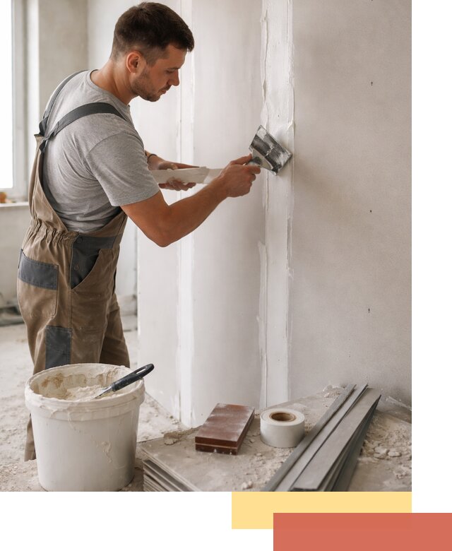 Шпаклевка перегородок из гипсокартона в Лениногорске качественно и быстро