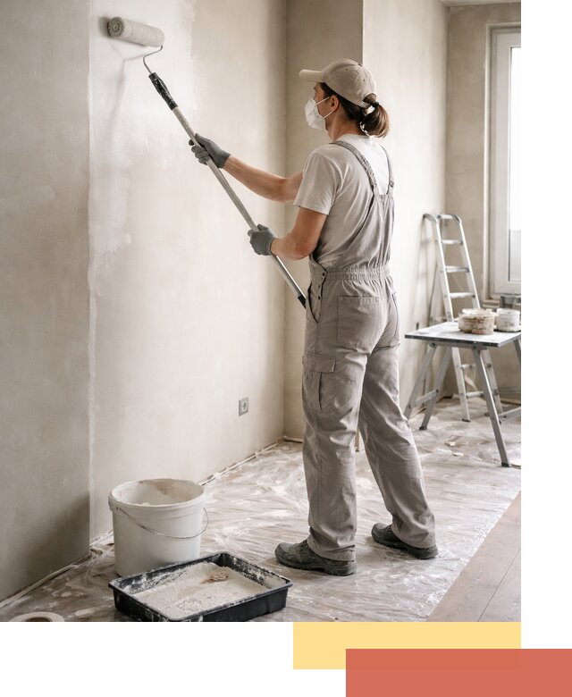 Покраска перегородок из гипсокартона в Лениногорске качественно и недорого