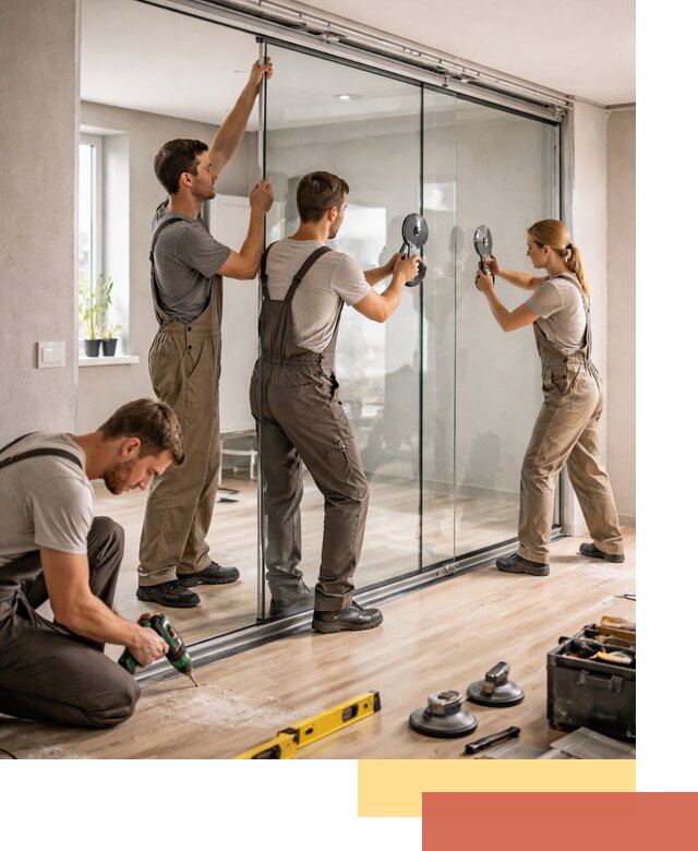 Изготовление стеклянных перегородок на заказ в Лениногорске