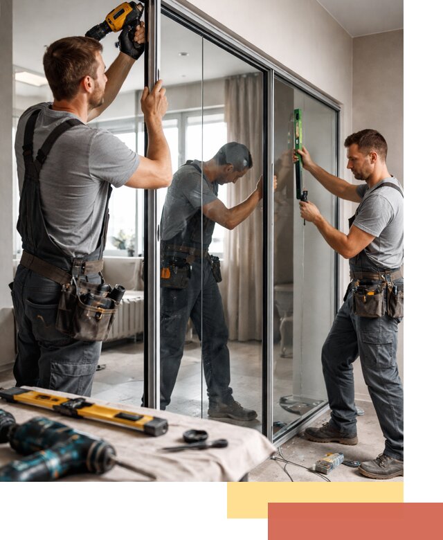 Каркасные стеклянные перегородки под ключ в Лениногорске