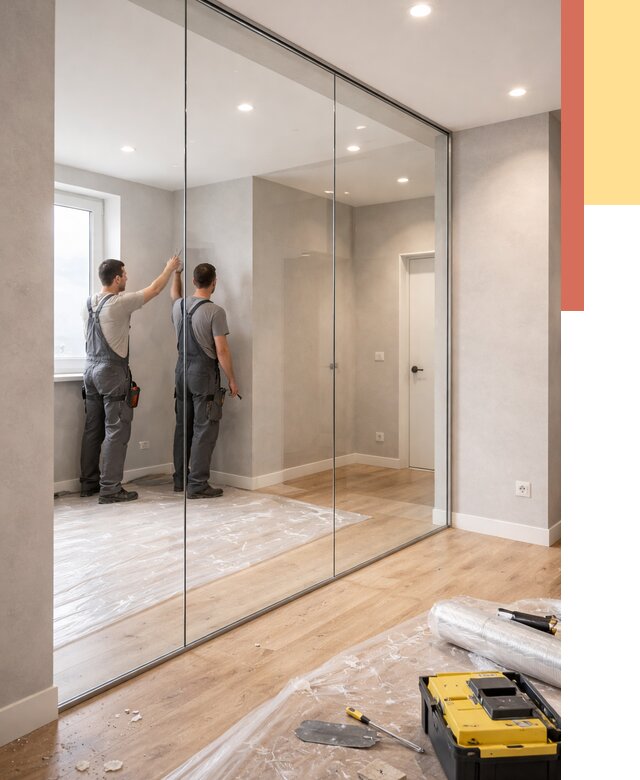 Безрамные стеклянные перегородки в Лениногорске — монтаж от 9804 руб. | ОТДЕЛОЧНИК-Лнр