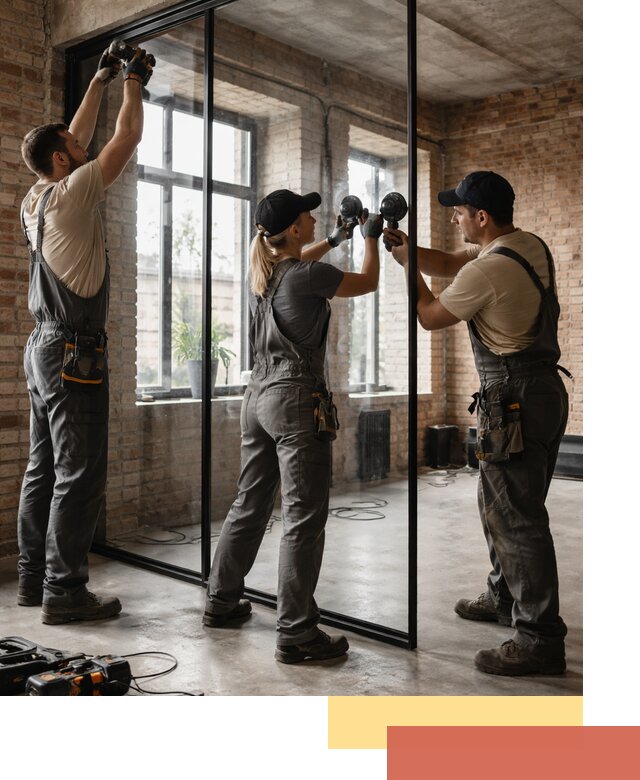 Стеклянные перегородки лофт — изготовление и монтаж в Лениногорске