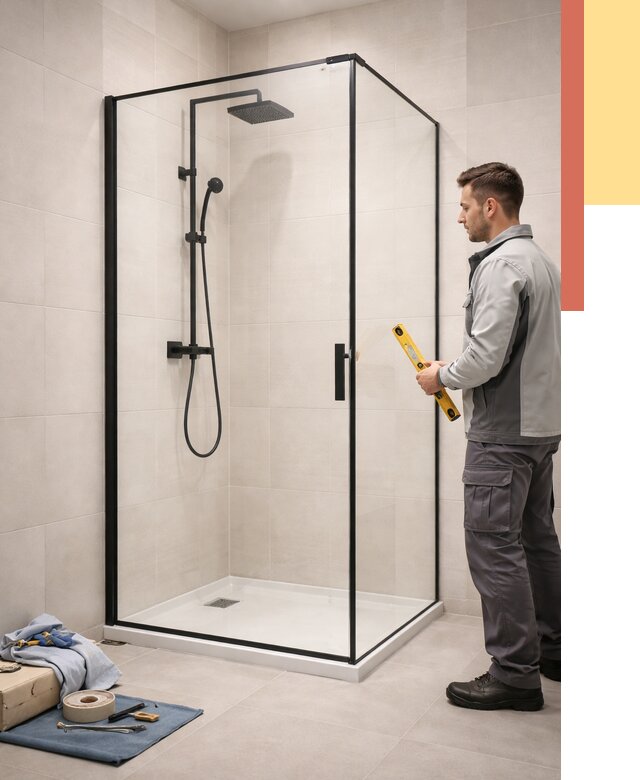 Стеклянные перегородки для душа в Лениногорске от 12900 руб. | Монтаж под ключ — ОТДЕЛОЧНИК-Лнр